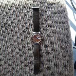 Leather Swatch Watch